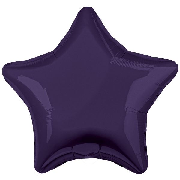 AU Звезда 184 Темно-фиолетовый 19/50см шар фольга