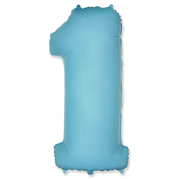 FM Фигура Цифра 1 Пастель LIGHT BLUE 40/102см шар фольга ( Flexmetal S.L., Испания ) FM Фигура Цифра 1 Пастель LIGHT BLUE 40/102см шар фольга ( Flexmetal S.L., Испания )