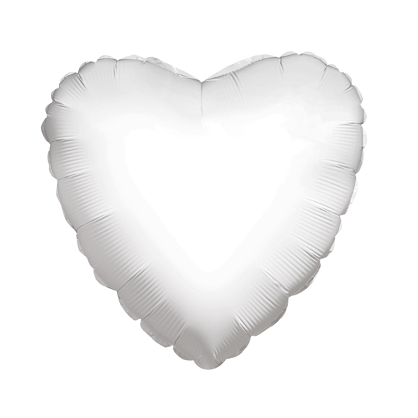 K Сердце WHITE 18/45см шар фольга K Сердце WHITE 18/45см шар фольга