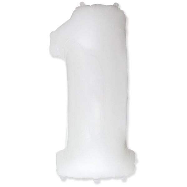 FM Фигура Цифра 1 White 40/102см шар фольга FM Фигура Цифра 1 White 40/102см шар фольга