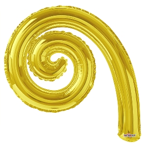 K Спираль GOLD 14/36см шар фольга
