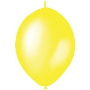 воздушные шары, шары линкинги, M 12/30см Шар LINKING Металлик YELLOW 100шт