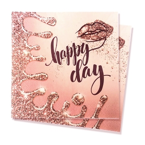 P Салфетки Happy Day 33см X 33см 12шт