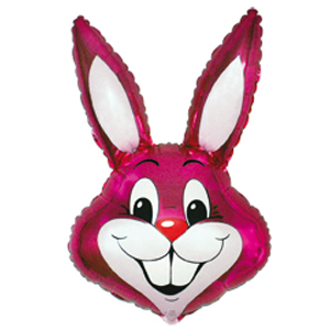 FM Мини Фигура гр.2 И-8 Кролик малиновый 42см X 24см шар фольга ( Flexmetal S.L., Испания )