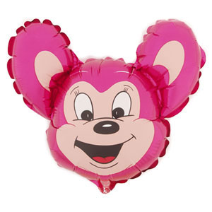 FM Мини Фигура гр.4 И-24 Мышонок малиновый  29см X 37см шар фольга ( Flexmetal S.L., Испания )