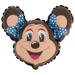 FM Мини Фигура И-25 Мышка с бантом черная 29см X 37см шар фольга ( Flexmetal S.L., Испания )