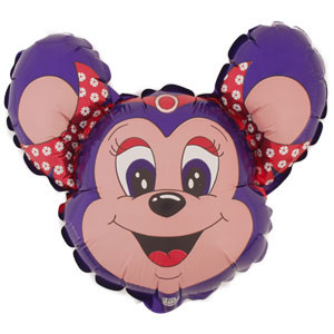 FM Мини Фигура гр.4 И-29 Мышка с ободком голубая 29см X 37см шар фольга ( Flexmetal S.L., Испания )