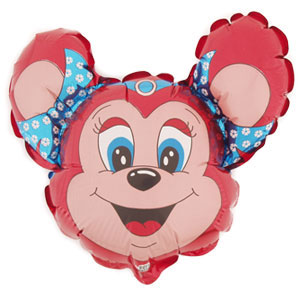 FM Мини Фигура гр.4 И-30 Мышка с ободком малиновая 29см X 37см шар фольга ( Flexmetal S.L., Испания )