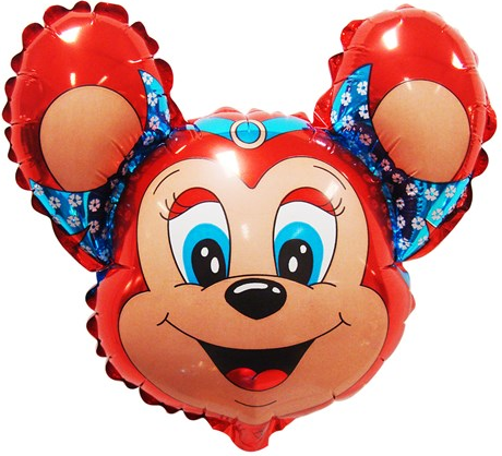 FM Мини Фигура гр.4 И-43 Мышка с ободком красная 29см X 37см шар фольга ( Flexmetal S.L., Испания )