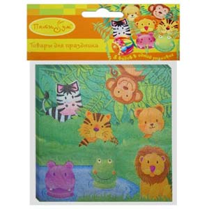 F 140см X 180см Скатерть полиэтиленовая Забавные зверята