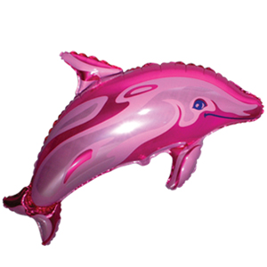 FM Мини Фигура гр.4 И-85 Дельфин малиновый 29см X 48см шар фольга ( Flexmetal S.L., Испания )