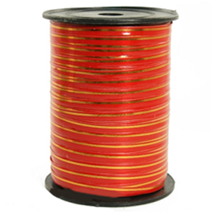 RL Лента  5мм x 250у Красная с золотой полосой (Москва) А0537