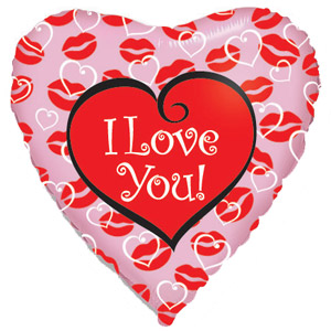FM Сердце И-171 Люблю тебя Губы 18/45см шар фольга ( Flexmetal S.L., Испания )