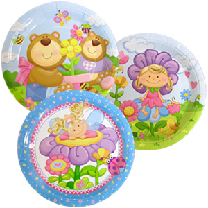 F 23см Тарелки бумажные ламинированные Детская коллекция 6шт