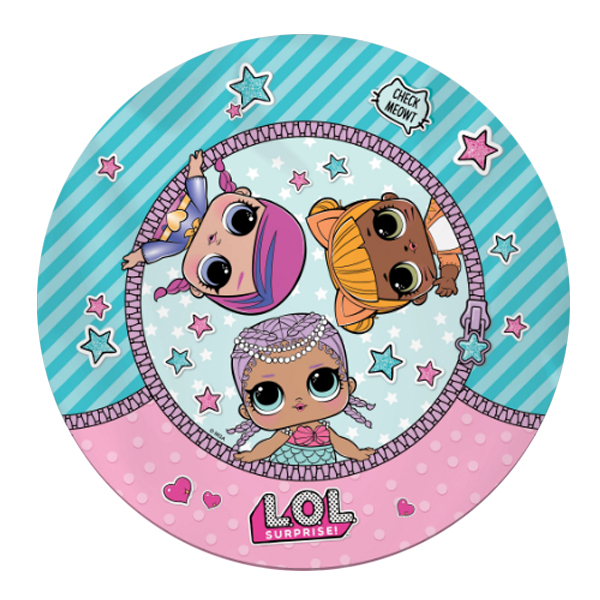 P 18см Тарелки бумажные LOL 6шт