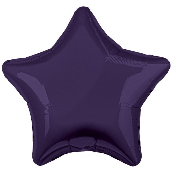 AU Звезда 184 Темно-фиолетовый 19/50см шар фольга