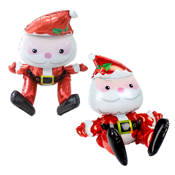 A Фигура Новый Год Санта сидящий 48см Х 53см шар фольгированный