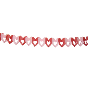 Q Бум укр Гирлянда Сердечки 6х6см 4м розово-малиновая MG016