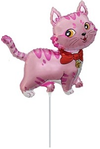 FM Мини Фигура гр.4 И-265 Кошечка розовая 33см*33см шар фольга ( Flexmetal S.L., Испания )