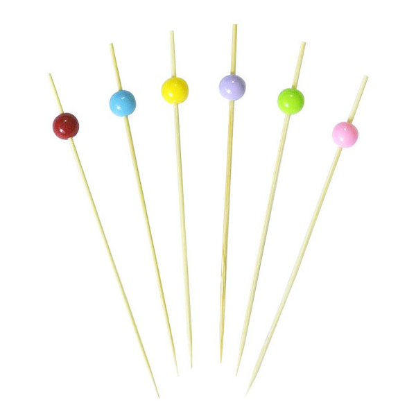 BA Шпажки для канапе бамбуковые Бусинки 20шт