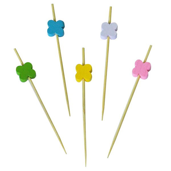 BA Шпажки для канапе бамбуковые Цветы 20шт