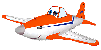 FM Мини Фигура гр.4 И-288 Самолетик 21см Х 41см шар фольга ( Flexmetal S.L., Испания )