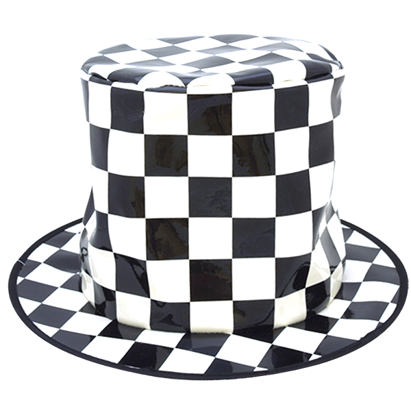 WB Цилиндр в клетку черно-белый