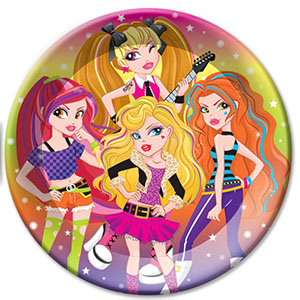 F 23см Тарелки бумажные ламинированные Party Girls 6шт