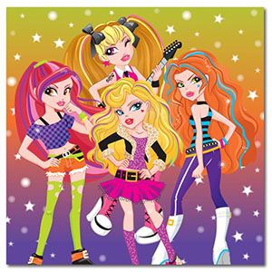 F 33см X 33см Салфетки Party Girls 12шт