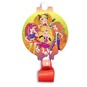 F Язычок-гудок с карточкой Party Girls 6шт