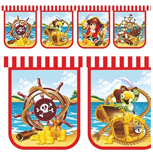 F Гирлянда - вымпел Веселый Пират 240см