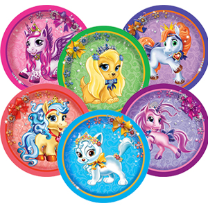 F 23см Тарелки бумажные ламинированные Волшебные питомцы 6шт