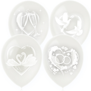 M 12/30см Декоратор (растр) TRANSPARENT 4 ст. рис С.Т. 25шт шар латекс ( Latex Occidental, Мексика )