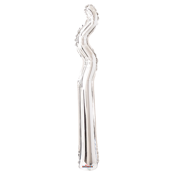 K Змейка SILVER 14/36см шар фольга