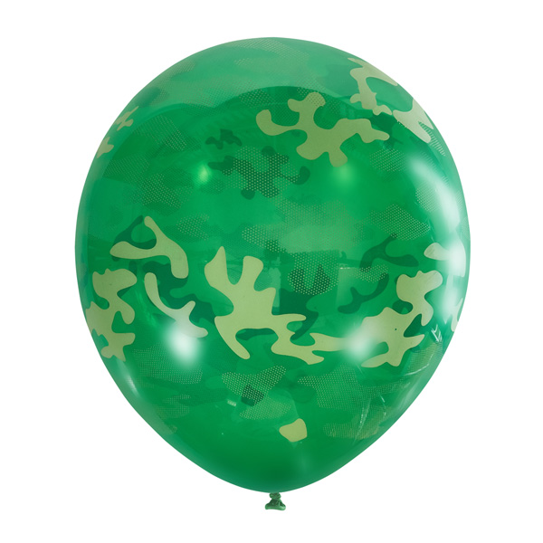 M 12/30см Декоратор EMERALD GREEN (шелк) 5 ст. рис Милитари 25шт шар латекс ( Latex Occidental, Мексика )