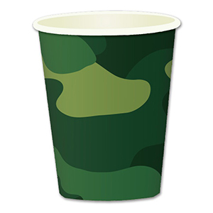 F 250мл Стаканы бумажные Милитари 6шт