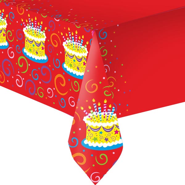 F Скатерть полиэтиленовая Торт яркий 140см X 180см