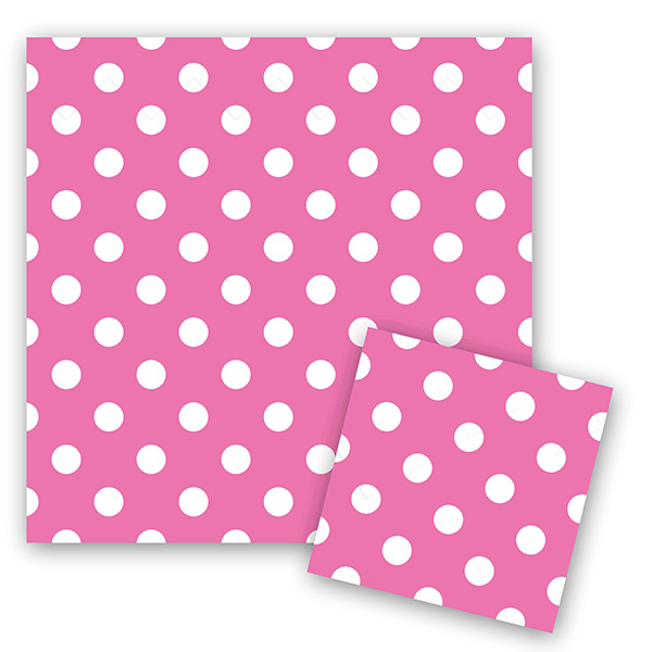 F 33см X 33см Салфетки Горошек Розовый 12шт