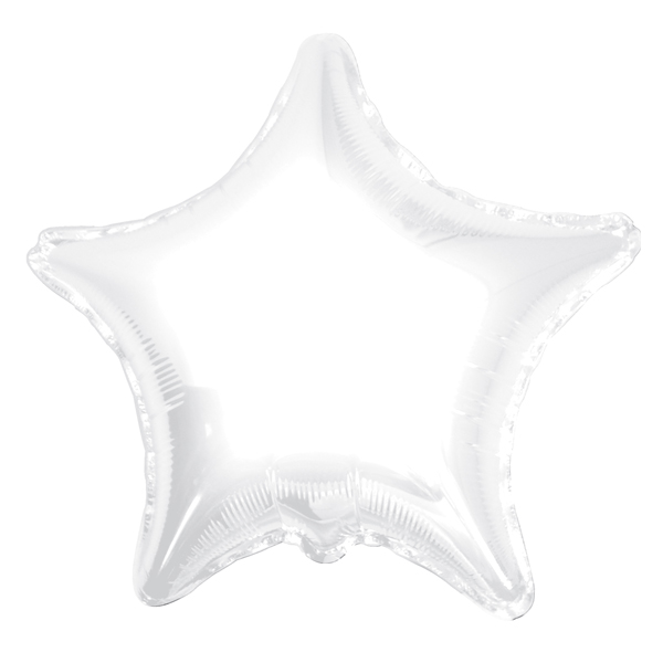 K Звезда WHITE 18/45см шар фольга