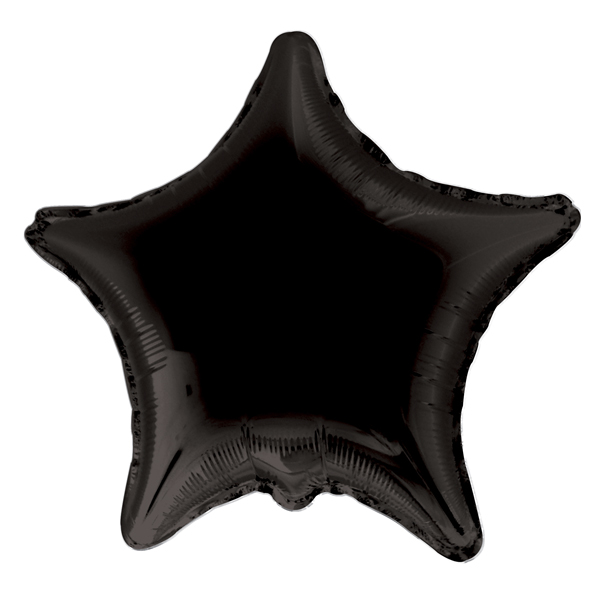 K Звезда BLACK 18/45см шар фольга
