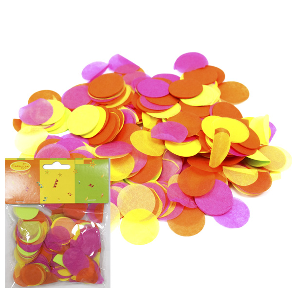 Y Конфетти бумажное Круги разноцветные яркие 2,5см 14гр