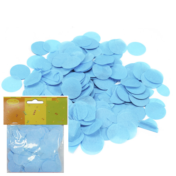 Y Конфетти бумажное Круги голубые 2,5см 14гр