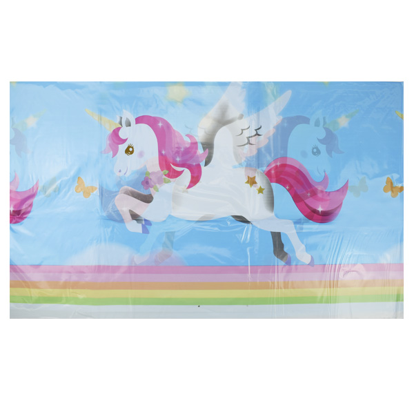 F 140см X 180см Скатерть полиэтиленовая Единорог