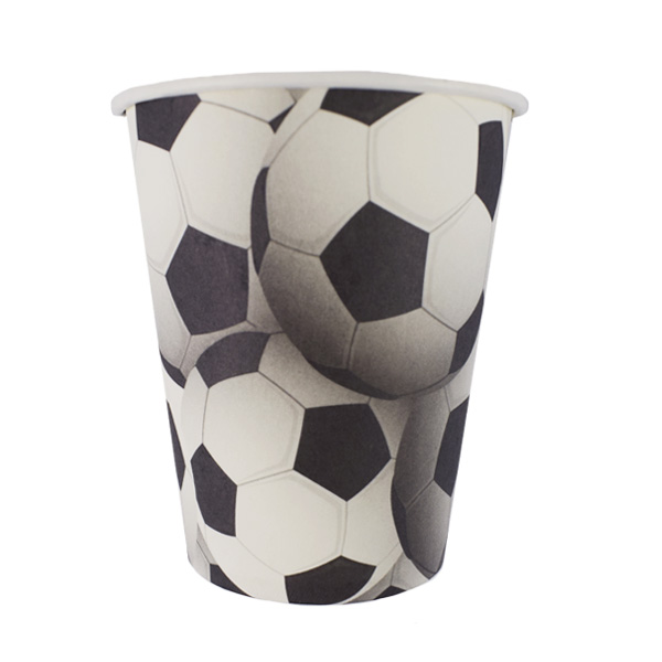F 250мл Стаканы бумажные Футбол 6шт