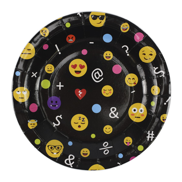 F 18см Тарелки бумажные ламинированные Эмоции 6шт
