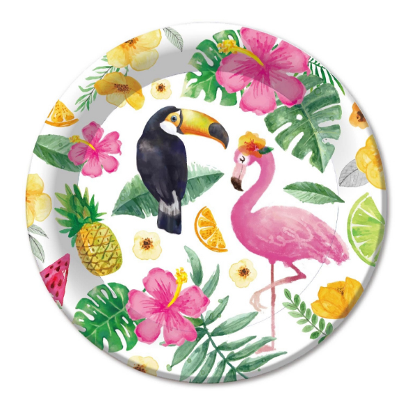 P Тарелки бумажные ламинированные Summer Time 23см 6шт