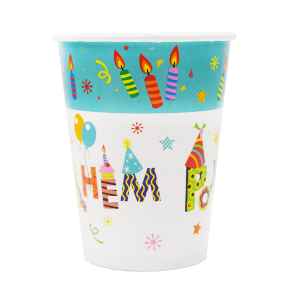 P Стаканы бумажные С Днем Рождения Свечи 200мл 6шт