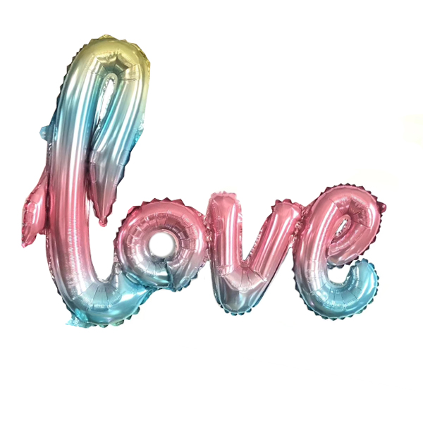 Y Фигура 73 буквы LOVE Радужная 51см Х 105см шар фольга ( CHINA-BASE NINGBO, Китай )