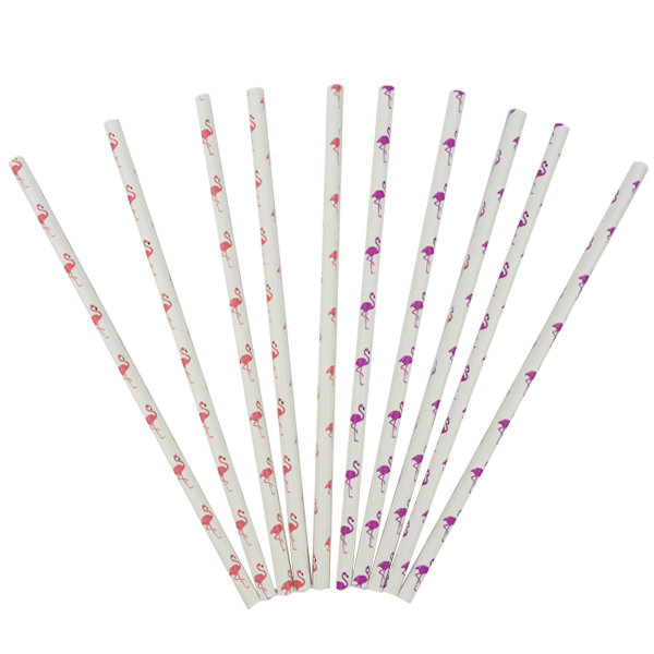 Y Трубочки для коктейля Фламинго 12(6+6)шт