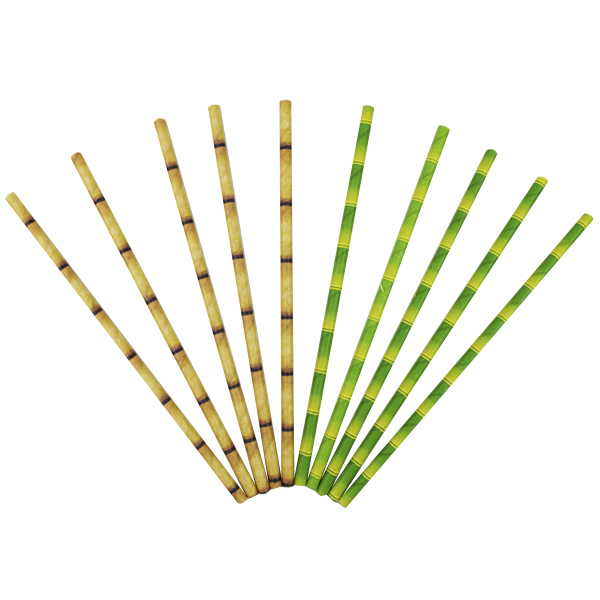 Y Трубочки для коктейля Бамбук (6+6)12шт